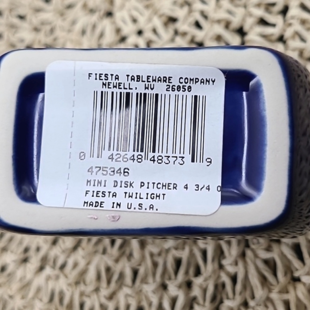 FIESTAWARE HLC Twighlight Mini Disc Pitcher 2021 Sticker Still Attached - Picture 5 of 5